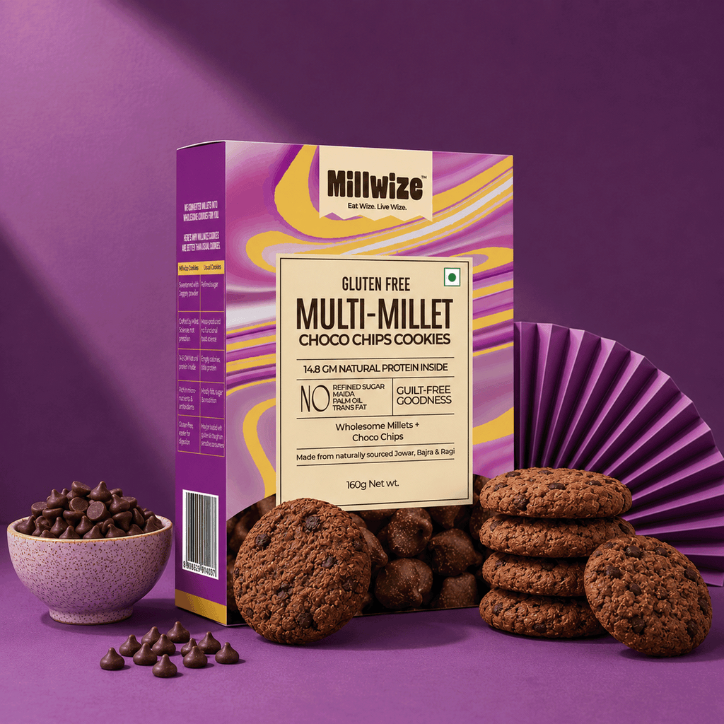Multi Millet Gluten-Free Choco Chips Cookies - Healthy Snack