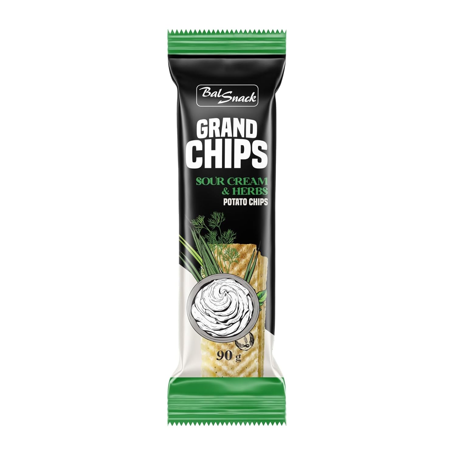 GRAND CHIPS  Sour Cream and Herbs + Cheese and Onion Combo (90+90 gm)