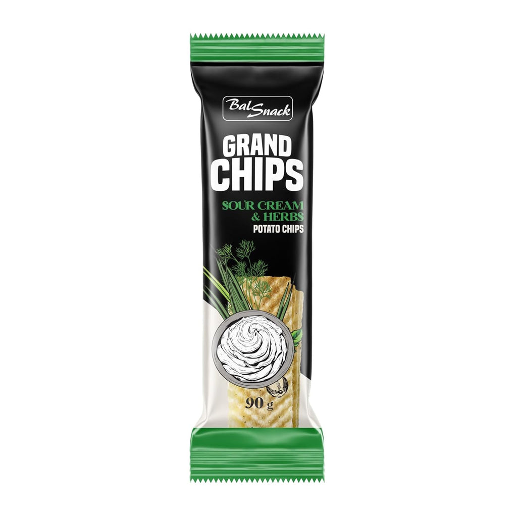 GRAND CHIPS  Sour Cream and Herbs + Cheese and Onion Combo (90+90 gm)
