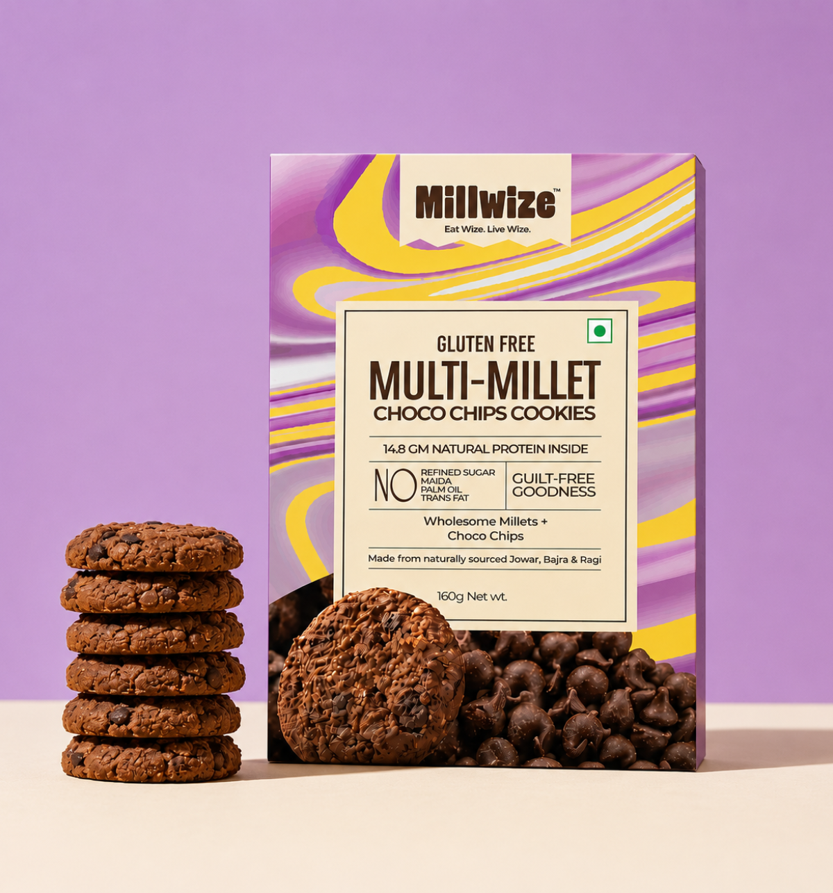 Multi Millet Gluten-Free Choco Chips Cookies - Healthy Snack