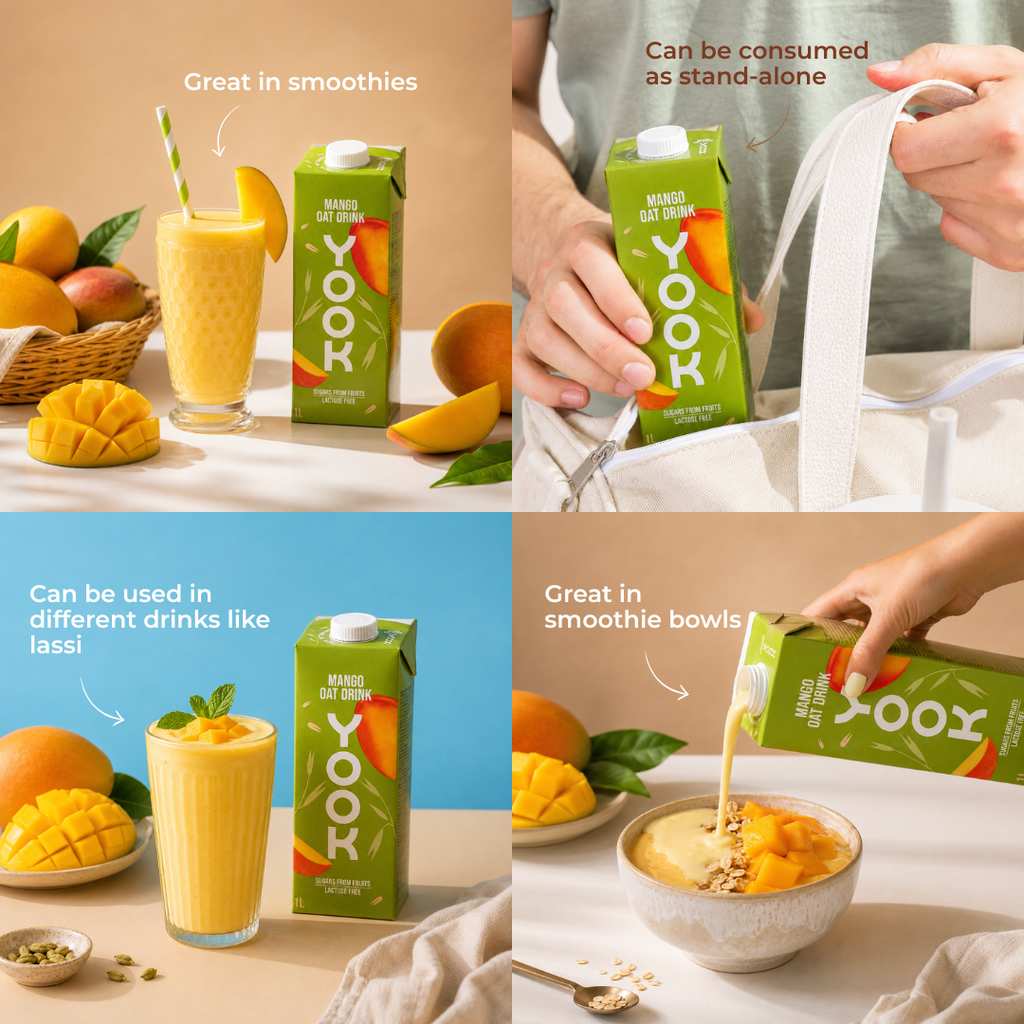 Oat drink Mango YOOK 1L - Plant Based Beverage | No Added Sugar