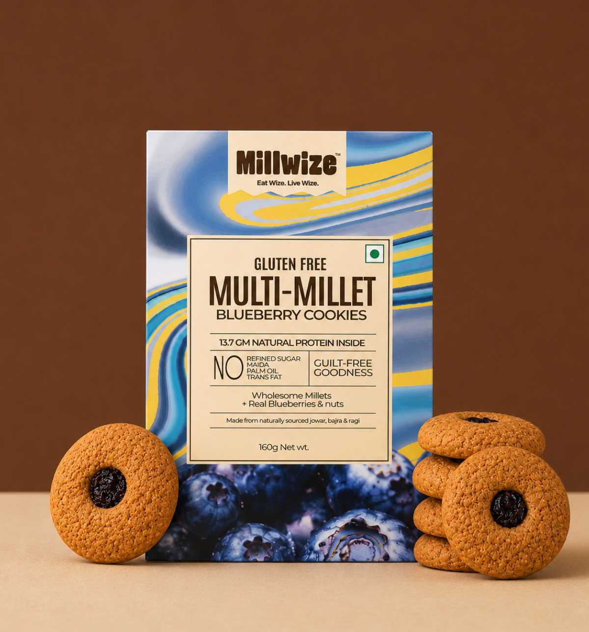 Multi Millet Gluten-Free Blueberry Cookies - Healthy Snack