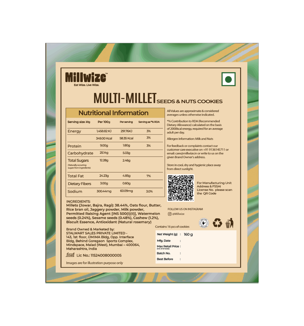 Multi-Millet Seeds & Nuts  Cookies