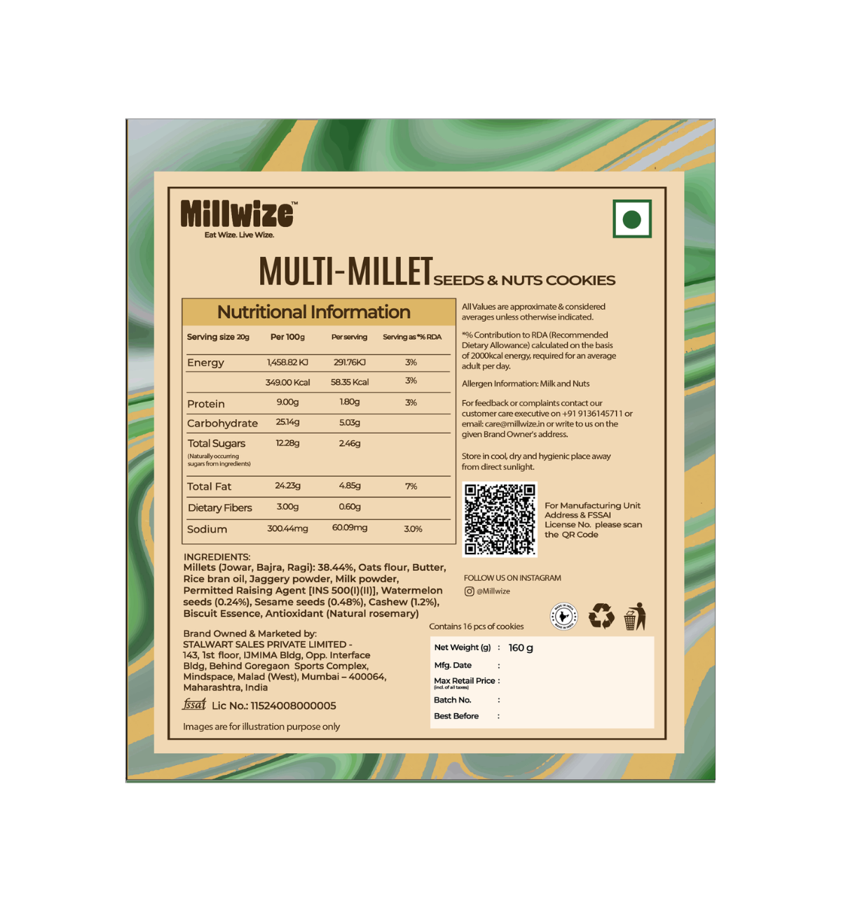 Multi-Millet Seeds & Nuts  Cookies