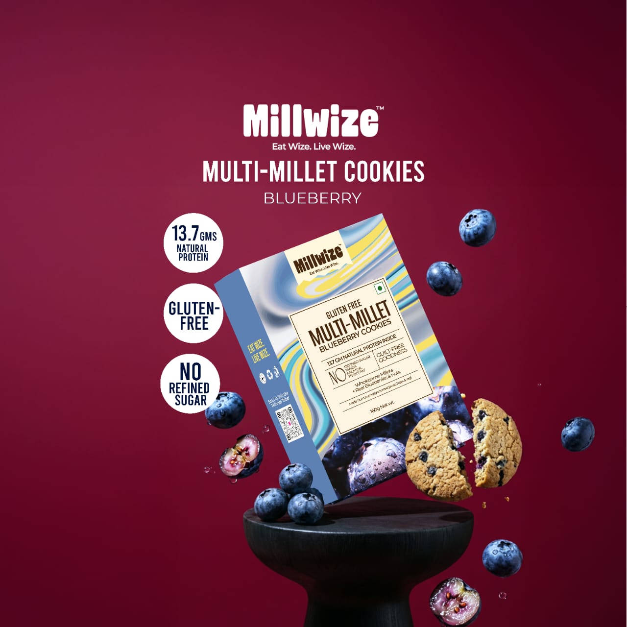 Multi Millet Blueberry  Cookies
