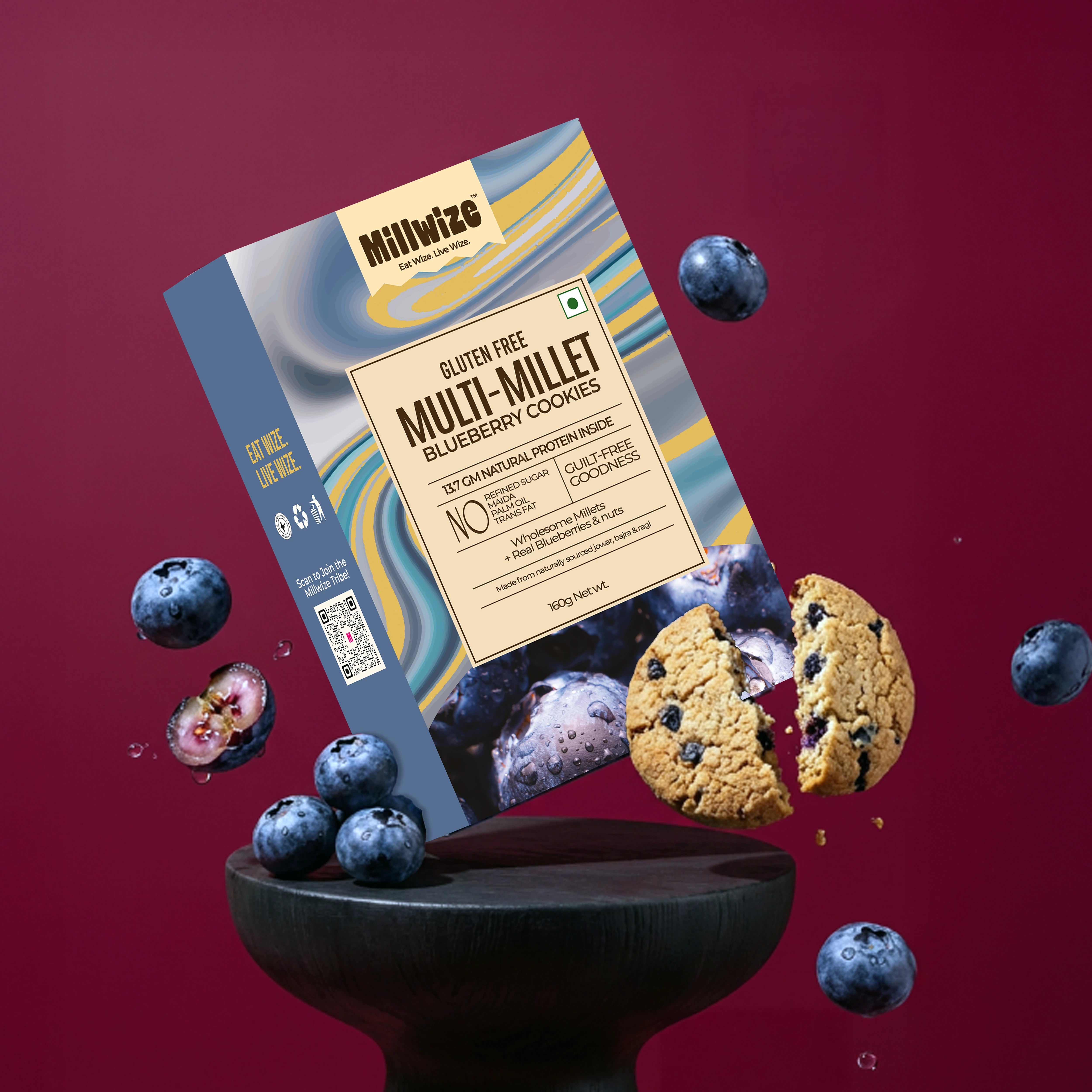 Multi Millet Blueberry  Cookies