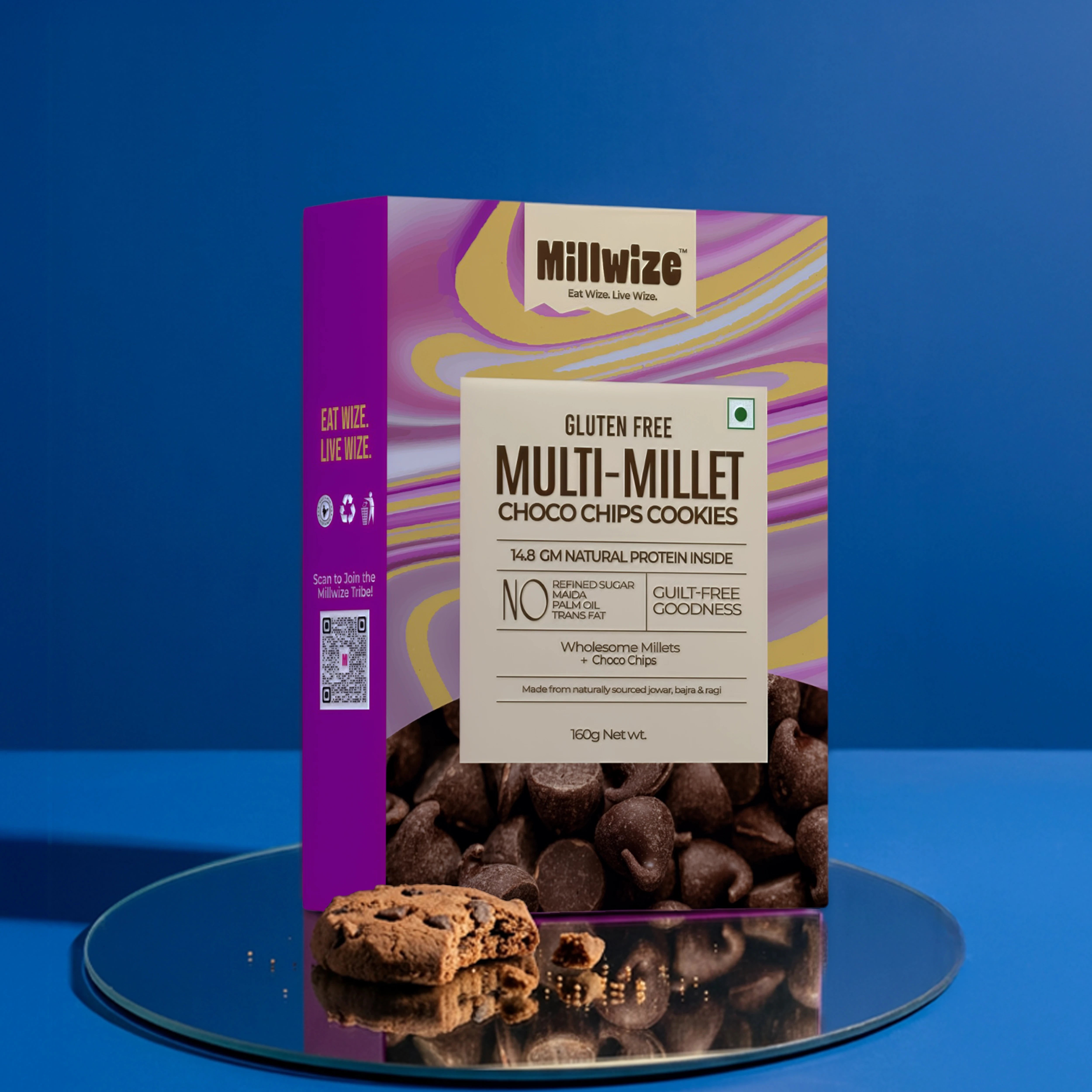 Multi Millet Choco Chips Cookies