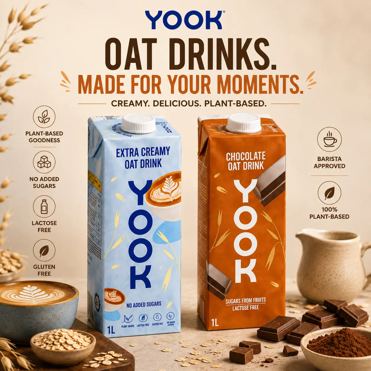 Chocolate + Barista Extra Creamy Combo for Yook (1L + 1L)