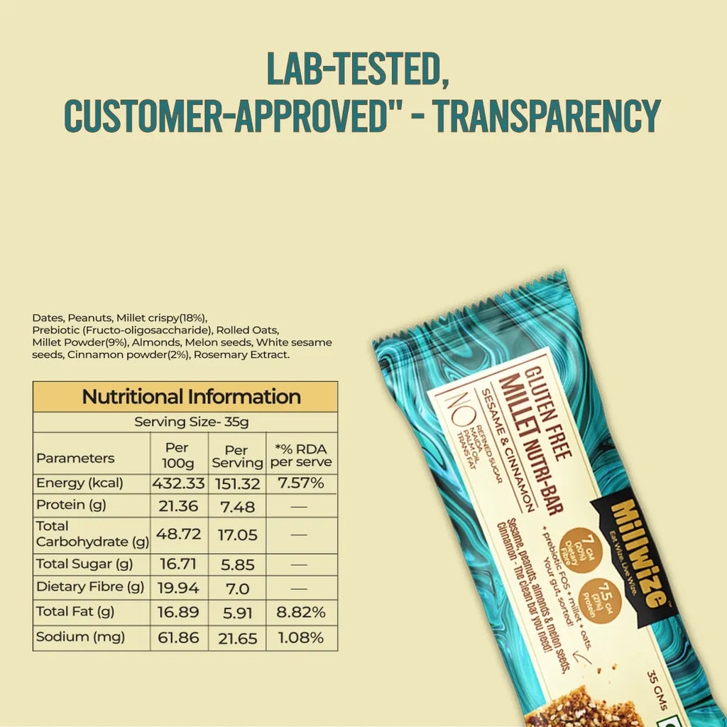 Millet Nutri-Bar - Sesame & Cinnamon