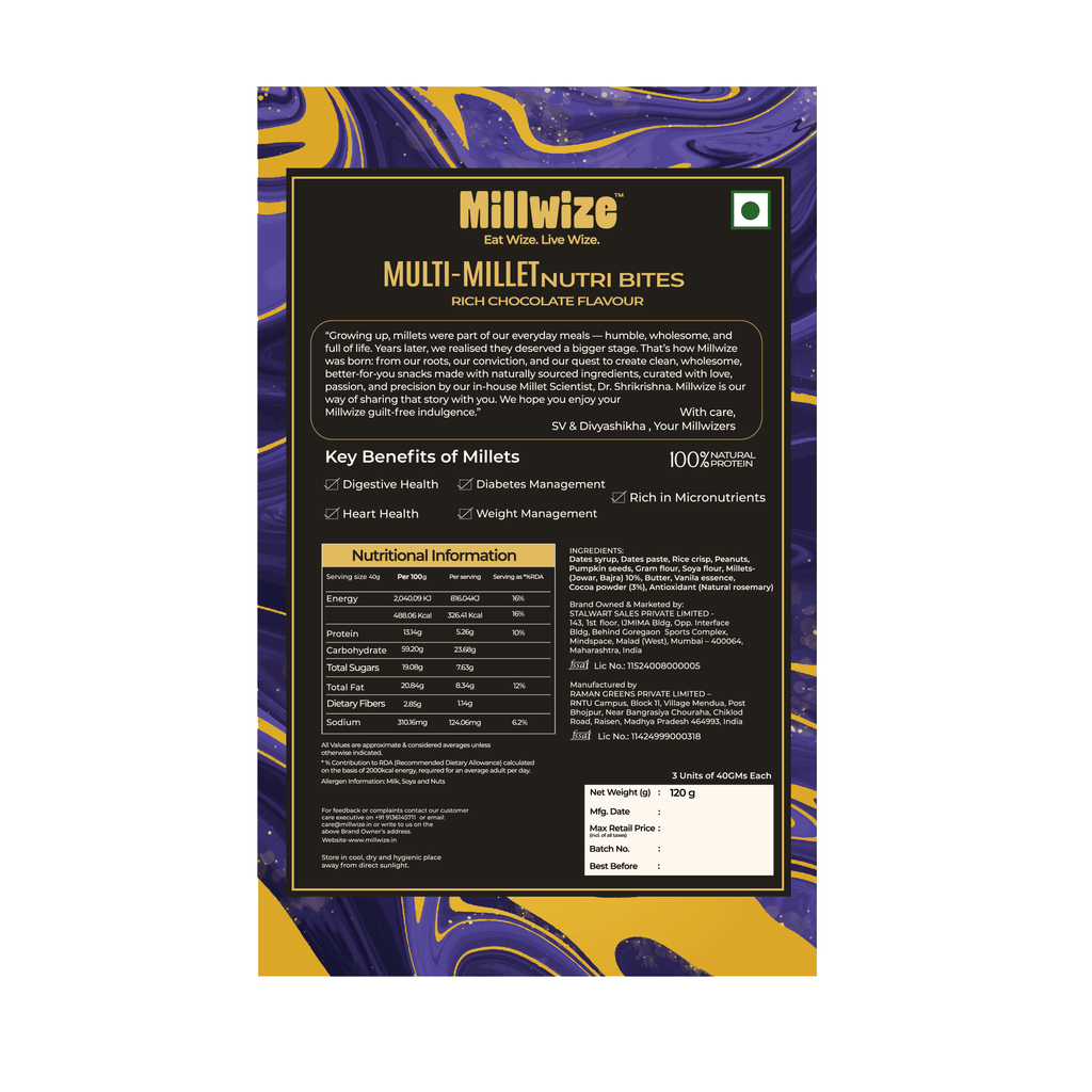 Multi Millet Nutri Bites – Chocolate Flavour (120g)