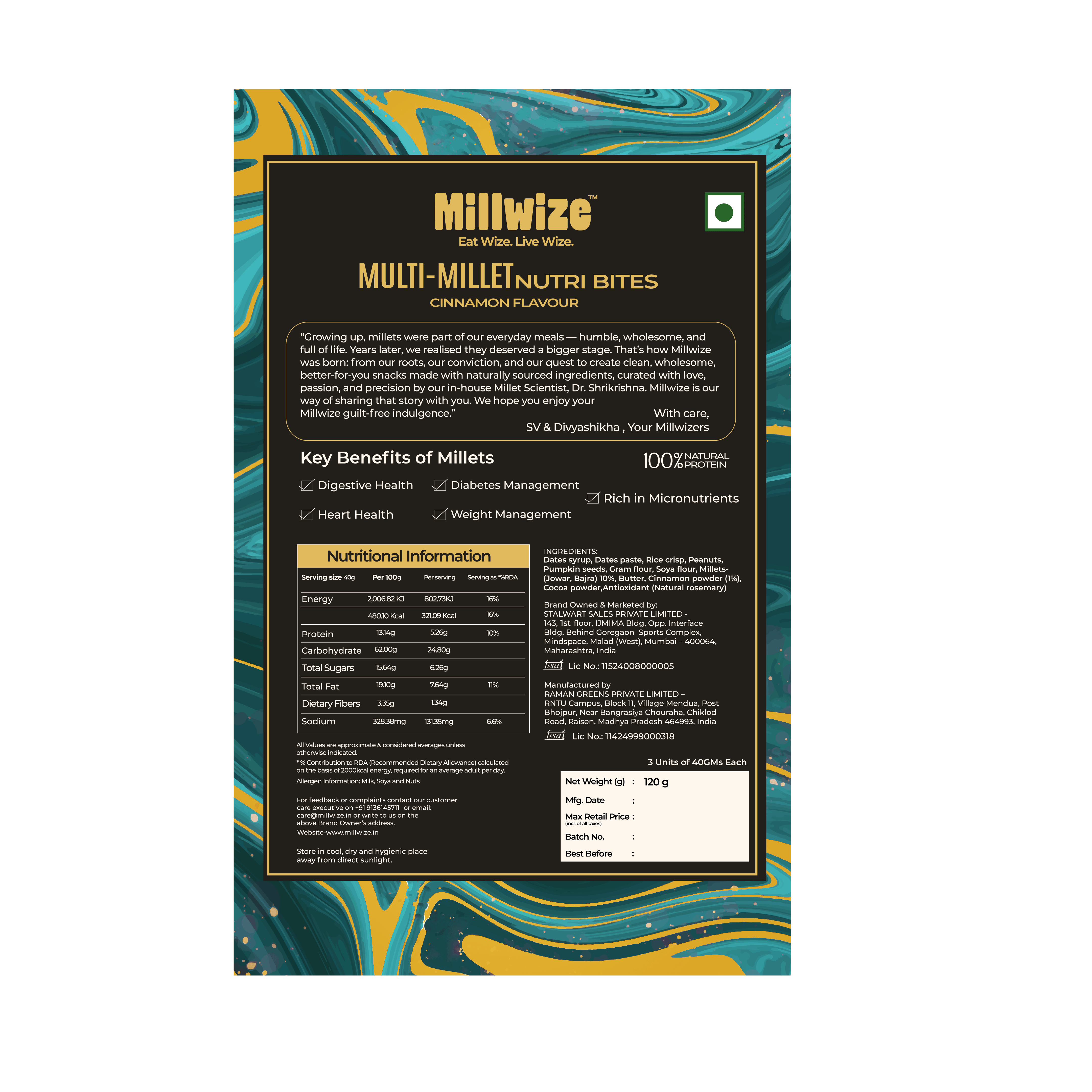 Multi Millet Nutri Bites – Cinnamon Flavour (120g)